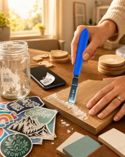 Sticker, Label & Adhesive Remover Tool – Stainless Steel Scraper Removes Decals - Image 7