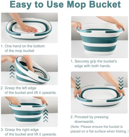 Collapsible Mop Bucket with Handle - Image 3