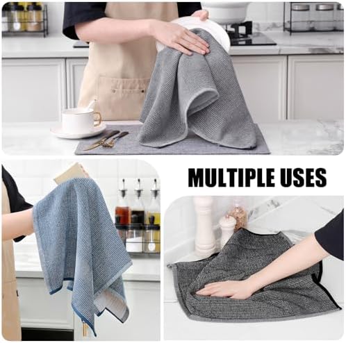Homaxy 380 GSM Cotton Premium Kitchen Towels 6 Pack - Image 4
