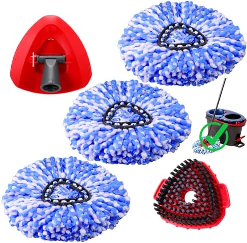 RinseClean Spin Mop Heads Replacement Mop Scrub Brush Compatible by Unknown