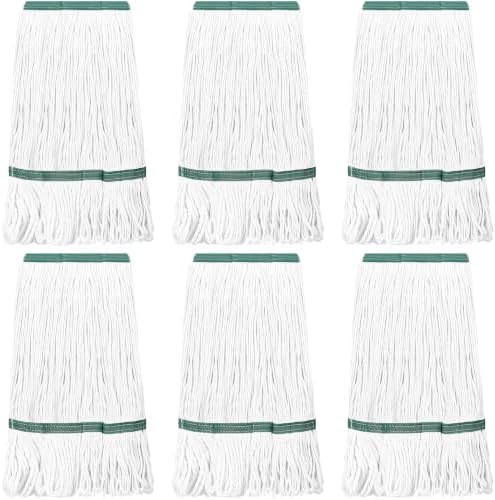 Eccliy 6 Pack Mop Heads Replacement 18 Oz Loop End by Eccliy
