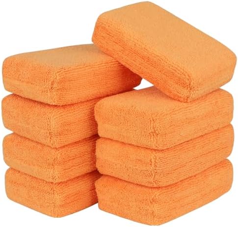 AIDEA Microfiber Applicator Pads-8 Pack, Car Wash Sponge by AIDEAHOME