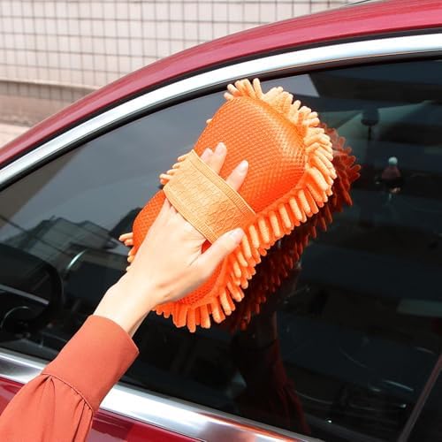 2 PCS Microfiber Car Wash Sponge, Scratch-Free Vehicle Washing Mitt - Image 6