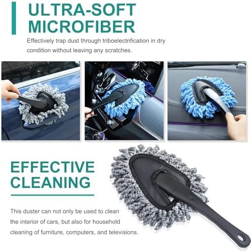 2 Pack Super Soft Microfiber Duster Brush, Dusting Tool, Cleaning Brush - Image 7