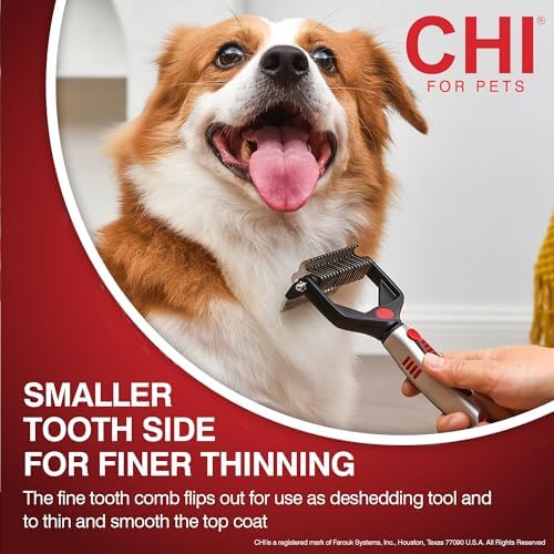CHI for Dogs 2-in-1 Dematting and Deshedding Rake Tool - Image 4