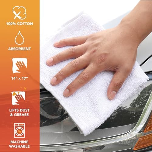 Arkwright TT60 Terry Cloth Rags Bulk, Case of 300, 100% Cotton Cleaning Towels - Image 3