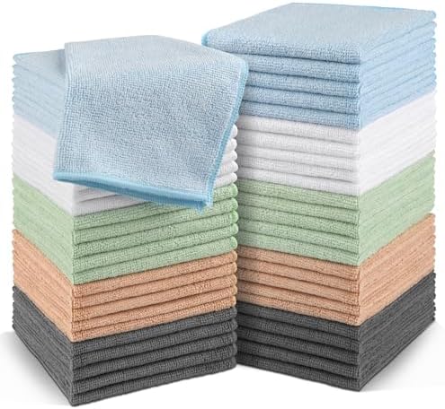 Orighty Washcloths Bulk, 50 Pack Microfiber Face Towels, 12x12 Inch by AllRightinOrighty