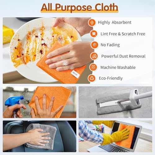 FIXSMITH Microfiber Cleaning Cloth -Pack of 24, Highly Absorbent Cleaning Rags - Image 6