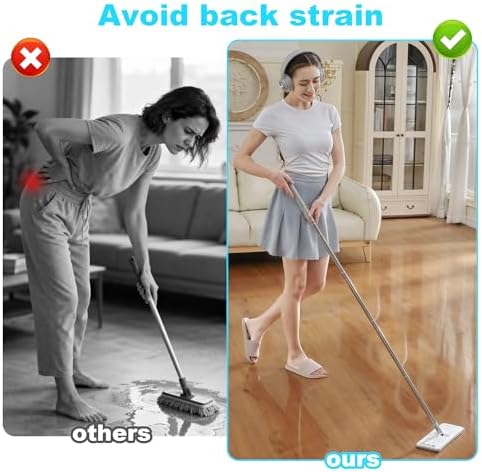 JOYMOOP Replacing Mop Handle, Replacing Flat Mop, Stainless Steel Mop Handle - Image 5