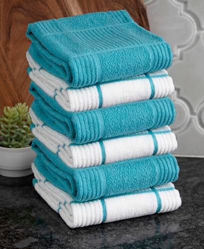T-Fal Solid & Checked Parquet Kitchen Towels: Highly Absorbent, Super Soft Long - Image 6