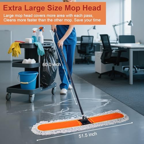 48" Commercial Dust Mop, Heavy Duty Floor Duster - Image 2