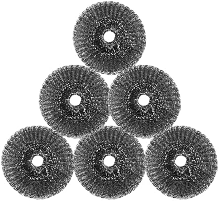 6 Pcs Steel Wool Scrubber, Stainless Steel Scrubber by Unknown