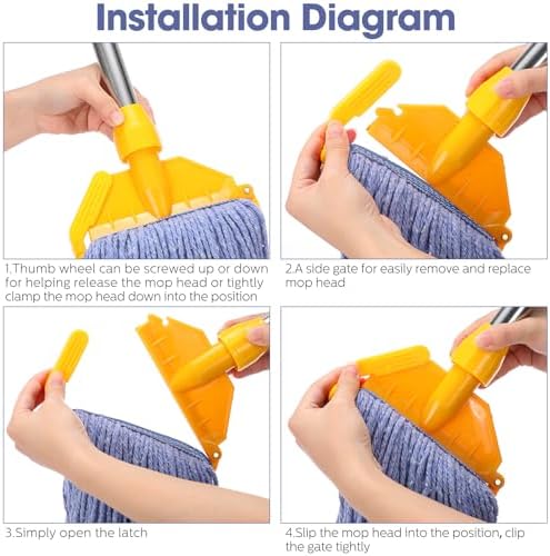 Eccliy 6 Pack Mop Heads Replacement 18 Oz Loop End - Image 3