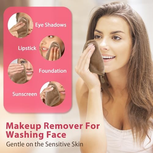 Natwag Makeup Remover Cloth, Makeup Remover Pads Microfiber Face Washcloth - Image 2