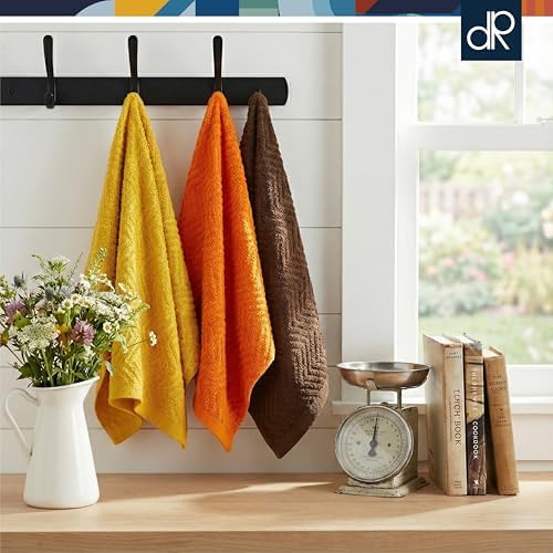 DecorRack 100% Cotton Kitchen Towels 15x25 in, Rustic Set - Image 6