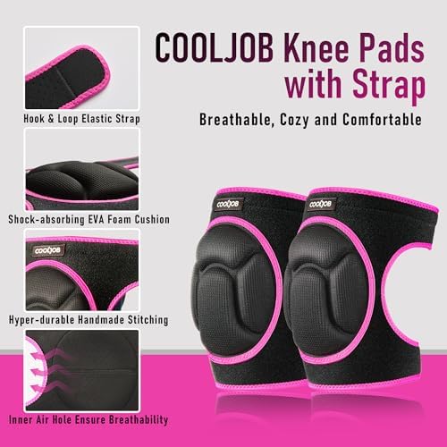 COOLJOB Women Knee Pads for Gardening Work, Floor Cleaning - Image 4
