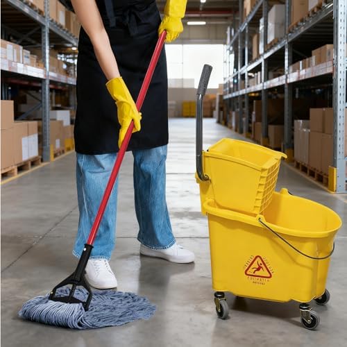 6 Pack Commercial Mop Head Replacement, Heavy Duty Reusable Mop Heads - Image 5
