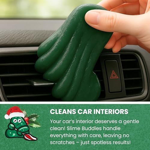 Slime Buddies Car Detailing Slime, Pine 1 Pack, Reusable Dust Remover - Image 3