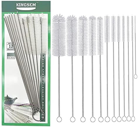 12 PCS Straw Cleaner Brush kit by KINGSEM