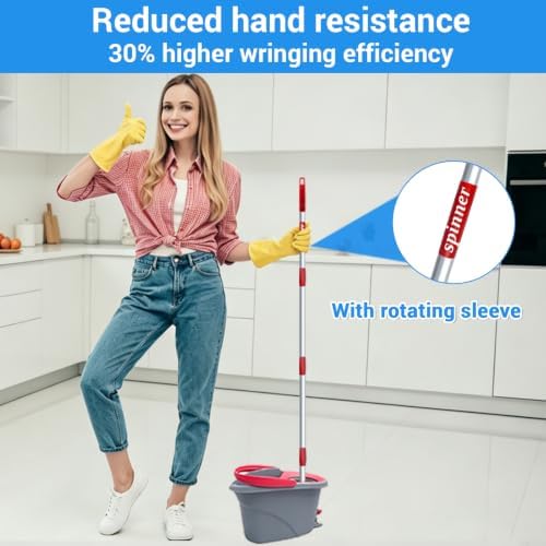 Spin Mop Replacement Handle for Ocedar EasyWring/RinseClean/H2Pro Flat Mop - Image 2