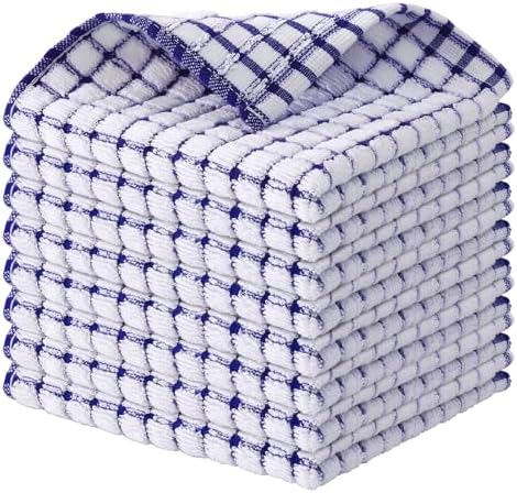Kitinjoy Cotton 8 Pack Terry Kitchen Dish Cloths by Kitinjoy