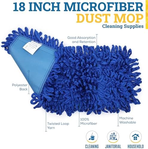 KLEEN HANDLER 18" Microfiber Dust Mop Head Replacement, 1 Pack - Image 2