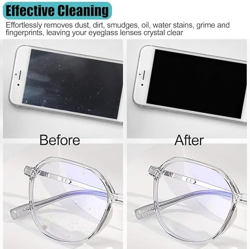 Solid Color Keychain Microfiber Eye Glasses Cleaner Cleaning Cloth Wipes - Image 4