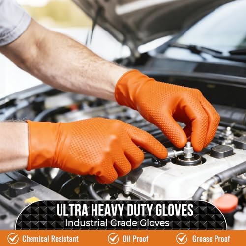 ANBOSON 10 Mil Heavy Duty Diamond Texture Nitrile Gloves, 100 Ct - Image 5