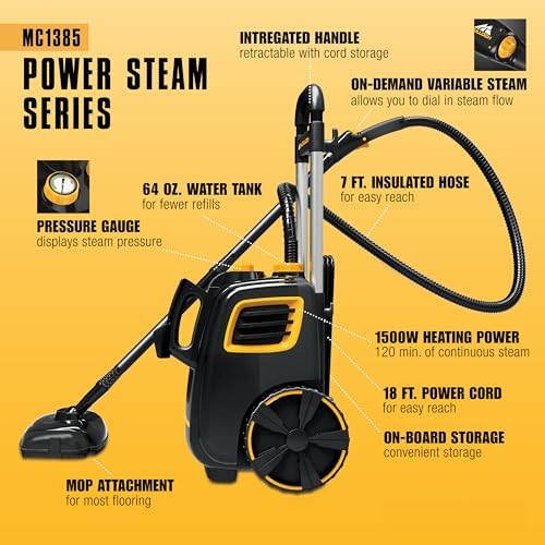 McCulloch MC1385 Canister Steam Cleaner, - Image 4