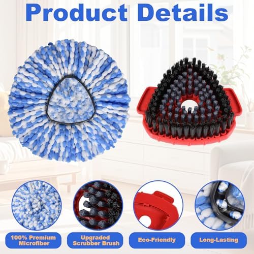 Spin Mop Replacement Head for O Ceda RinseClean 2 Tank System+ Scrub Brush - Image 3