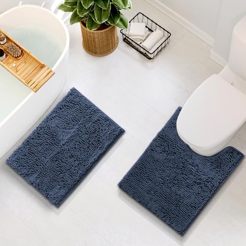 Hearth & Harbor Bathroom Rugs, Chenille Bath Mat - Image 4