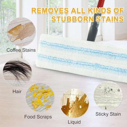 Mop Pads for OCedar H2prO Flat Mop System, 6 Pack Mop Heads Replacements for - Image 4