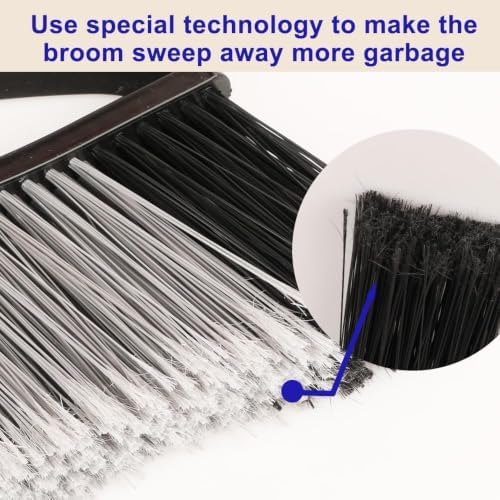 2-Pack Outdoor Broom, 15.7" Wide Angle Head - Image 6