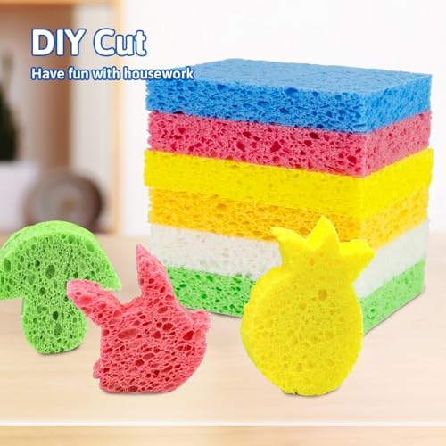 Multi-Use Cellulose Kitchen Sponges Compressed Cellulose Sponges, Non-Scratch - Image 7