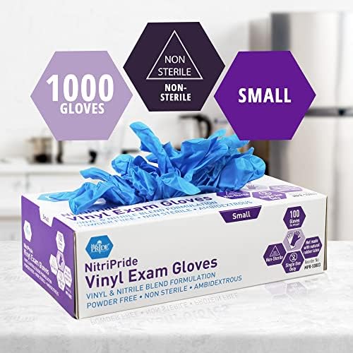 MED PRIDE Nitrile/Vinyl Blend Exam Gloves, Powder-Free - Image 2