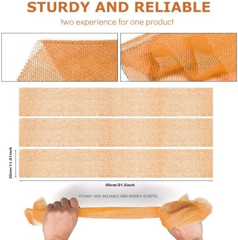 UJFQBH 3 Pieces African Bath Sponge African Net Long Net Bath Sponge - Image 3