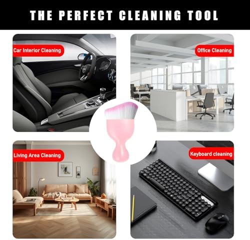 Dickno 2PCS Car Interior Dust Brush, Soft Scratch Free Auto Detailing Brushes - Image 6