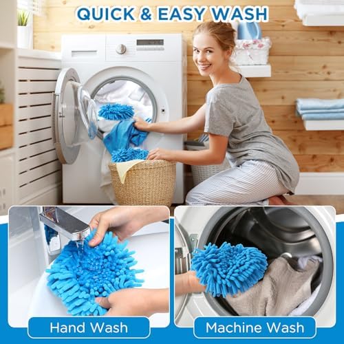 Baderke 3 Pack Chenille Duster Replacement Mop Heads Refills - Image 6