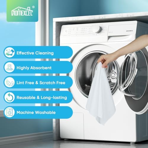 HOMEXCEL 24PK Microfiber Cleaning Cloth, Cleaning Rag - Image 6