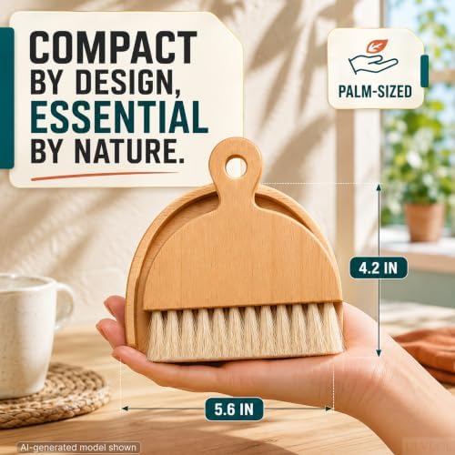 Desktop Table Dustpan and Brush Set - Image 2