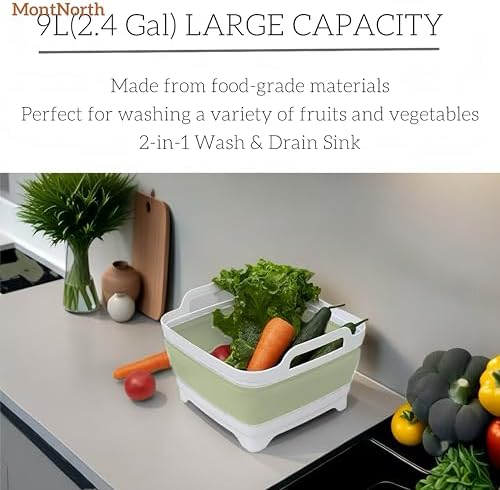 Collapsible Wash Basin 9L, Foldable Dish Tub - Image 7
