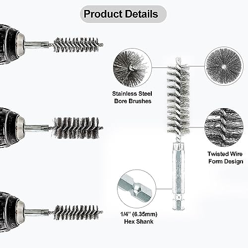 14Pcs Stainless Steel Wire Bore Brush - Image 6