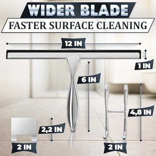 Shower Door Squeegee with Hook - Image 3