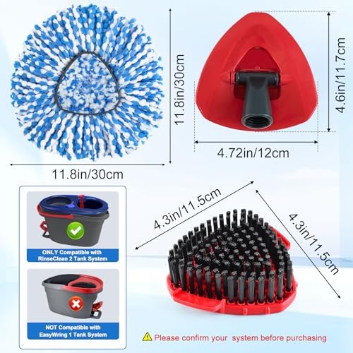 4 Pack Spin Mop Replacement Head - Image 2