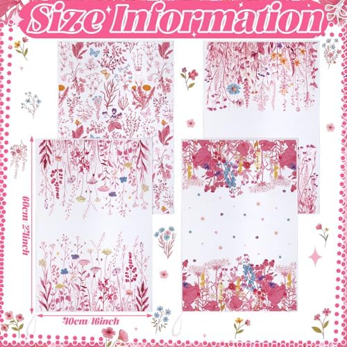 Bencailor 4 Pcs Wildflower Kitchen Towels - Image 3