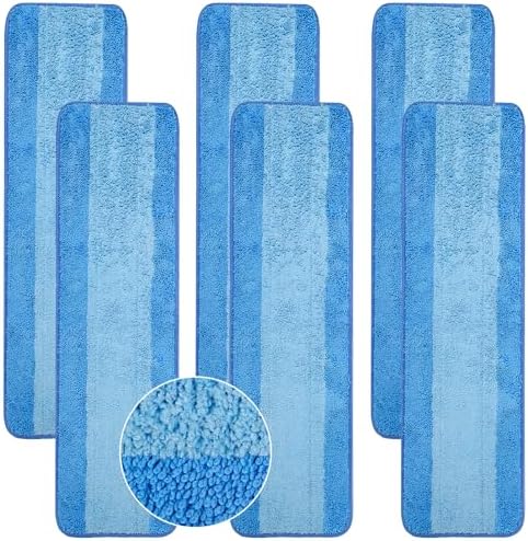 6-Pack 18 Inch Microfiber Mop Pads Refills Compatible by wlich