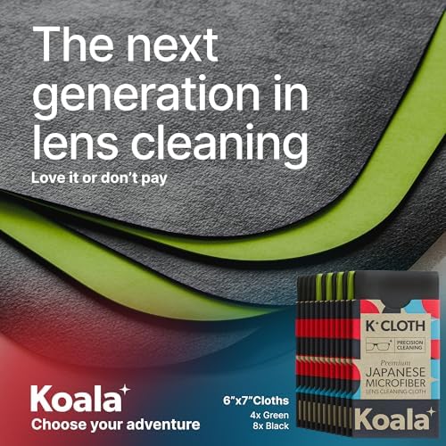 Koala Lens Cleaning Cloth | Japanese Microfiber | Black Green - Image 6