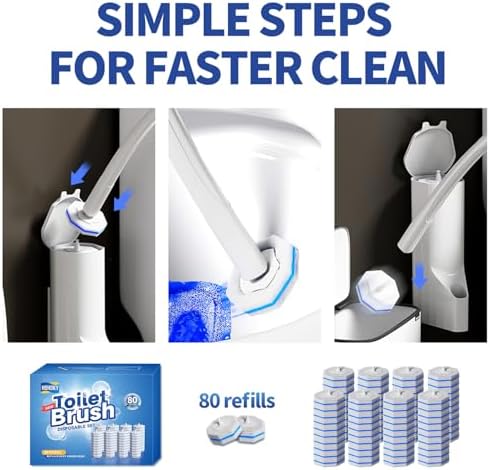 Hohoky 80Pcs Toilet Brush Refills - Image 7