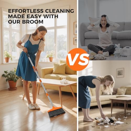 Handy Broom 2 Pack, Indoor/Outdoor Brooms, Duty Kitchen Broom, - Image 7