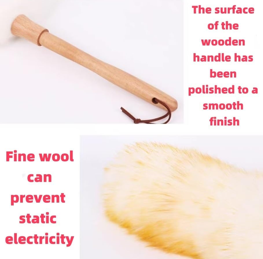 Duster for Cleaning with Solid Wooden Handle, Anti-Static Dusters，Washable - Image 6